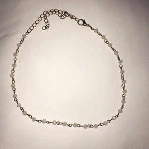 White beaded necklace